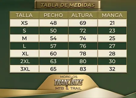 Tabla de tallas
